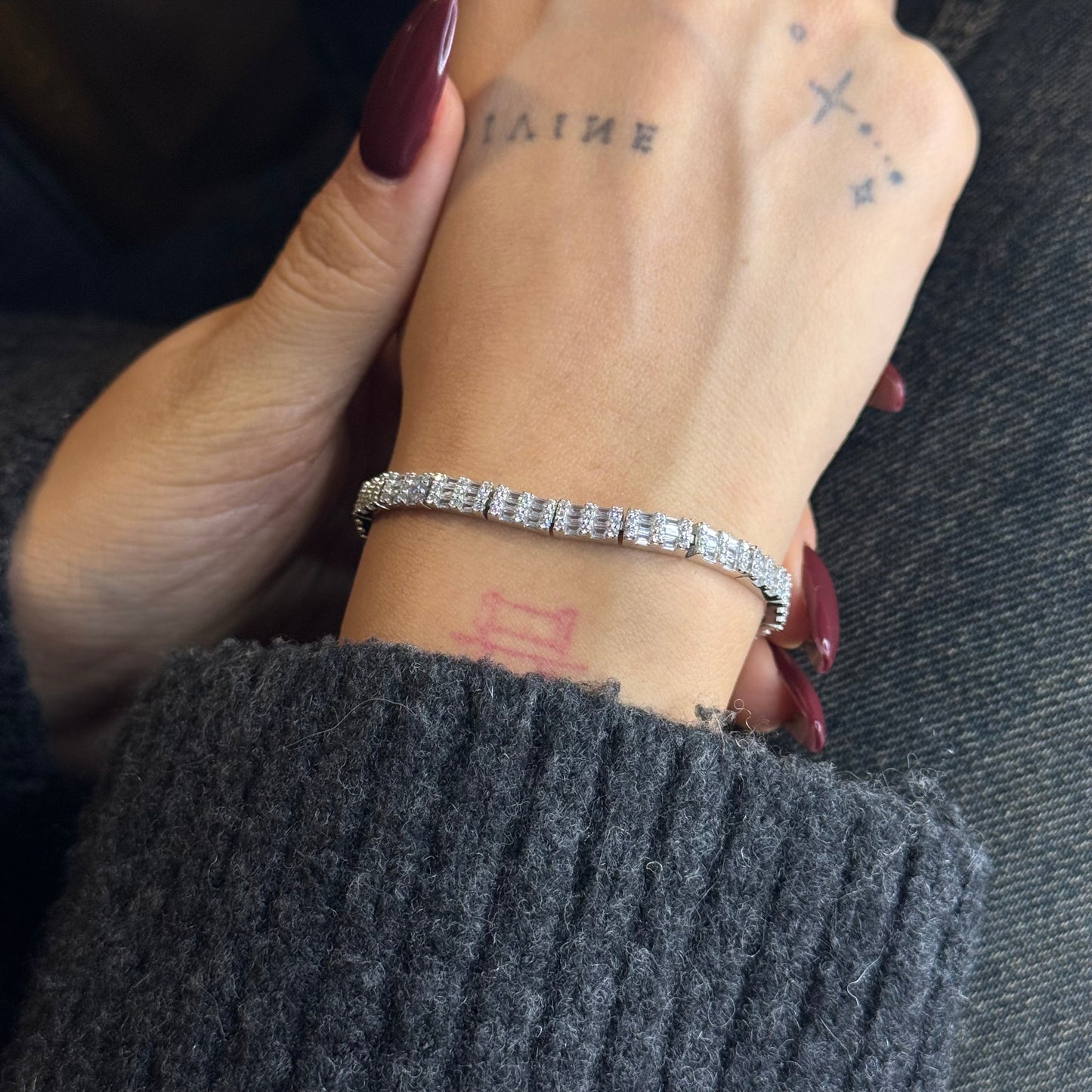 Mini Baget Taşlı Su Yolu Bileklik