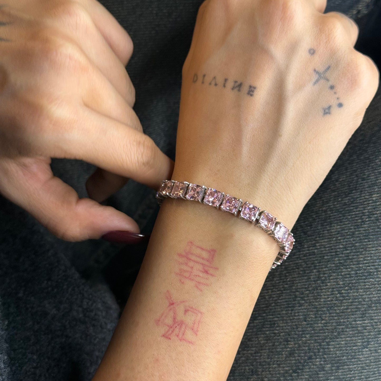 Pembe Alexandrit Prenses Kesim Bileklik