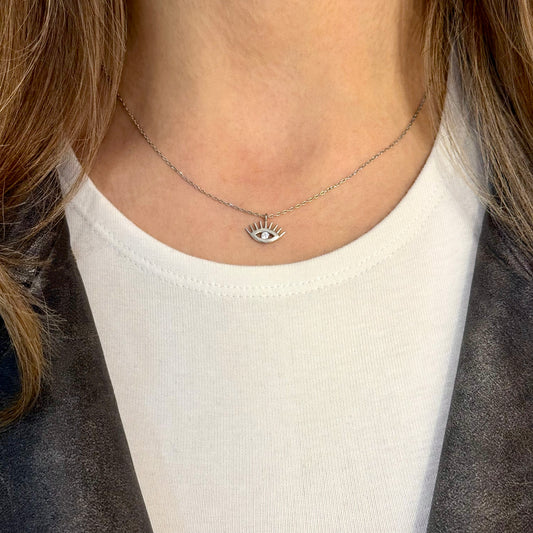 Taşlı Göz Mini Kolye