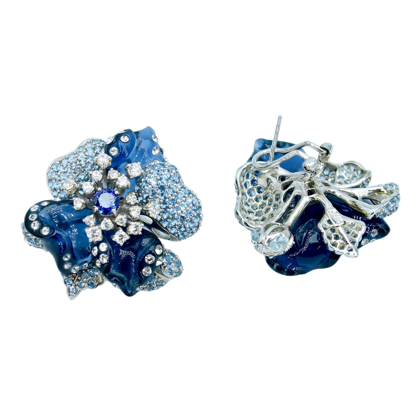 Cobalt Bloom Küpe